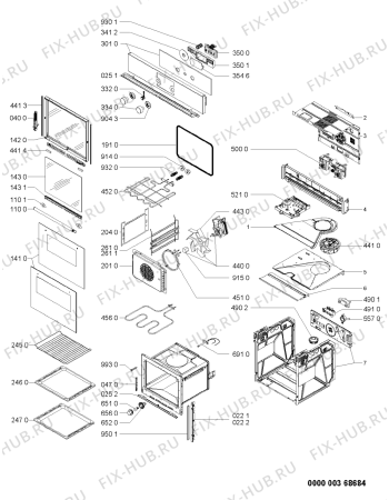 Схема №1 AKZ 448 IX/01 с изображением Обшивка для духового шкафа Whirlpool 481245249971