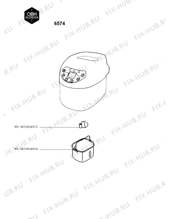 Схема №1 6542 с изображением Корпусная деталь для хлебопечки Seb FS-3072016574