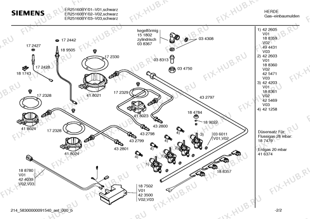 Взрыв-схема плиты (духовки) Siemens ER25160BY Siemens - Схема узла 02
