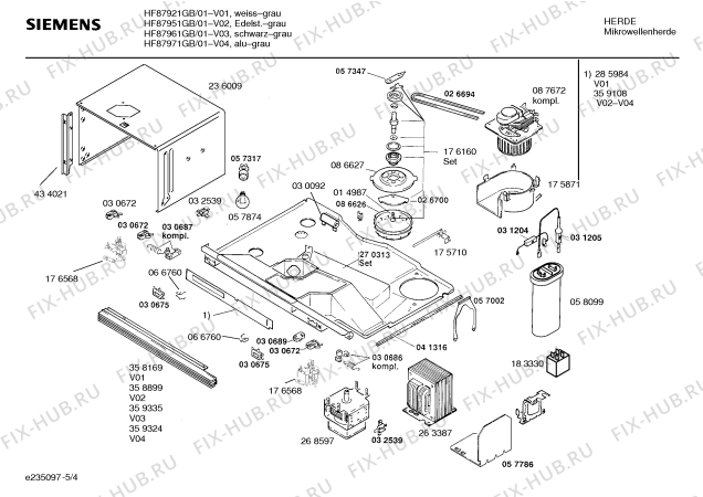 Схема №3 HF87971GB с изображением Инструкция по эксплуатации для микроволновки Siemens 00527175
