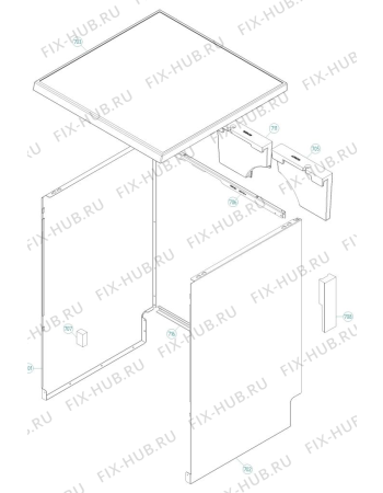 Взрыв-схема посудомоечной машины Asko D5654 (700130, DW90.2) - Схема узла 07