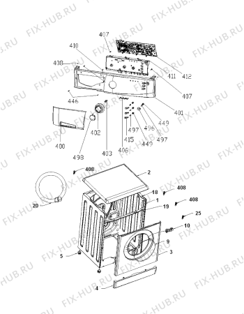 Схема №3 AWG 1512/H с изображением Декоративная панель для стиралки Whirlpool 480111103213