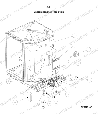 Схема №20 AFO 395 с изображением Крышечка для комплектующей Whirlpool 483286011755