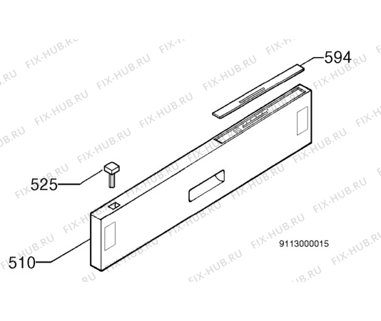 Взрыв-схема посудомоечной машины Zanussi ZTI6050 - Схема узла Command panel 037