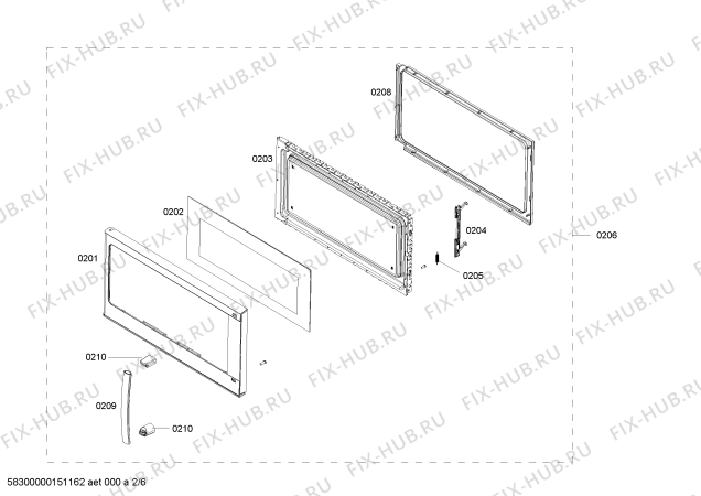 Схема №4 HMV8051U с изображением Стеклянная крышка для свч печи Bosch 00621571