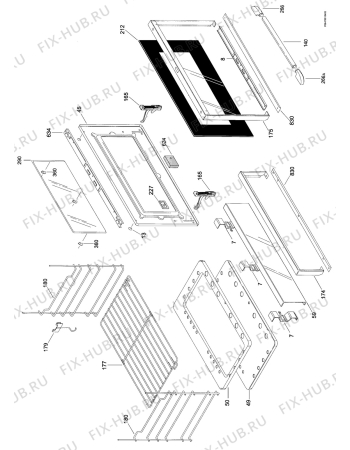 Взрыв-схема плиты (духовки) Zanussi ZX8550 - Схема узла Section 2