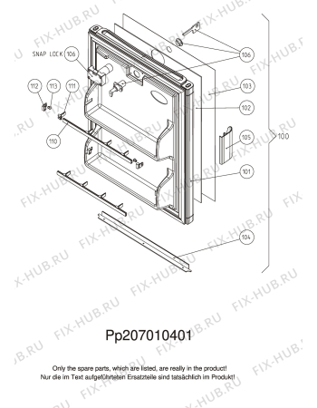 Взрыв-схема холодильника Dometic RH030 - Схема узла C10 Door