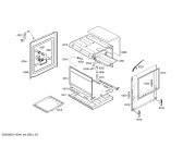 Схема №4 E00101KE2 с изображением Задняя часть корпуса для духового шкафа Bosch 00239638