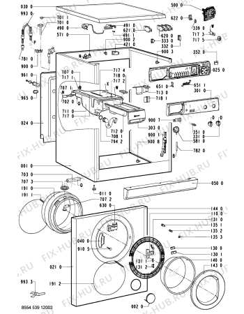 Схема №2 WAM 65 с изображением Декоративная панель для стиральной машины Whirlpool 481245213878