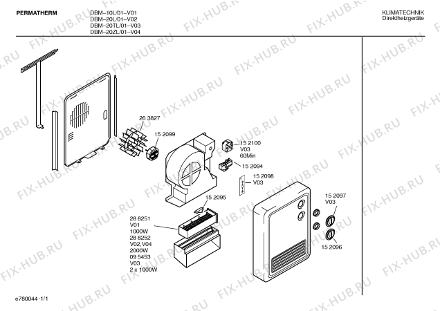 Схема №1 34/0016 EF8/20TI с изображением Переключатель для составляющей Bosch 00152096