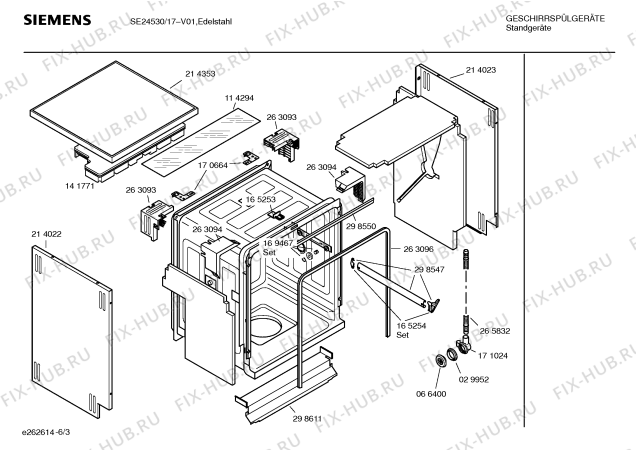 Взрыв-схема посудомоечной машины Siemens SE24530 - Схема узла 03