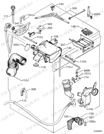 Взрыв-схема стиральной машины Rex LI60JN - Схема узла Hydraulic System 272