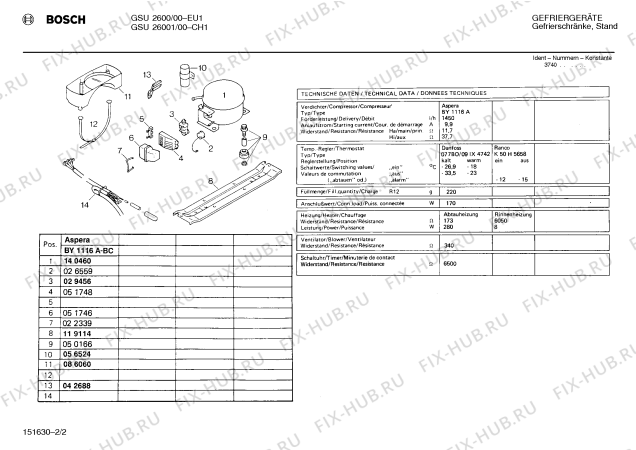 Взрыв-схема холодильника Bosch GSU26001 GSU2600 - Схема узла 02