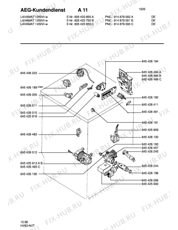 Взрыв-схема стиральной машины Aeg LAV1450VI - Схема узла Electrical equipment