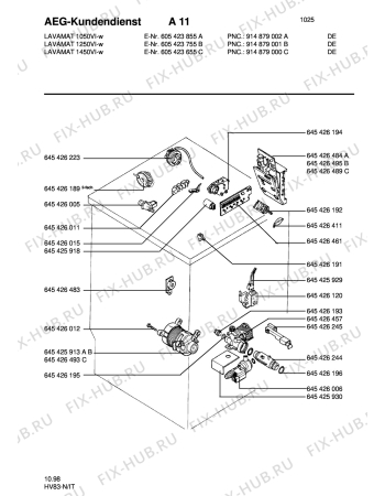 Схема №1 LAV1370 с изображением Тумблер для стиральной машины Aeg 8996454261893