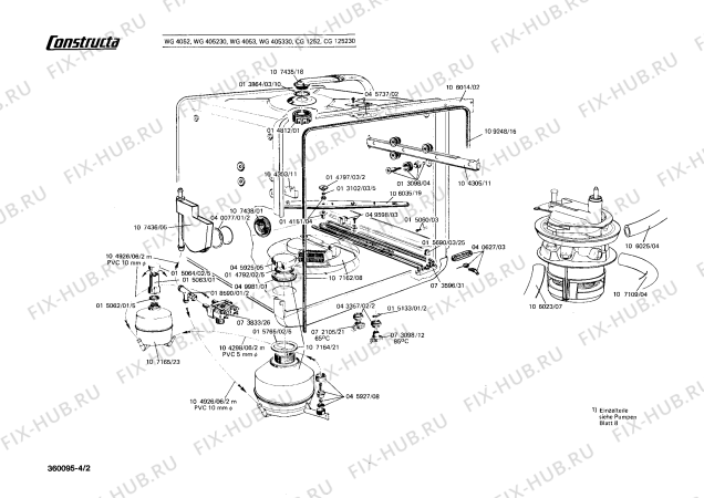 Взрыв-схема посудомоечной машины Constructa CG1252 - Схема узла 02