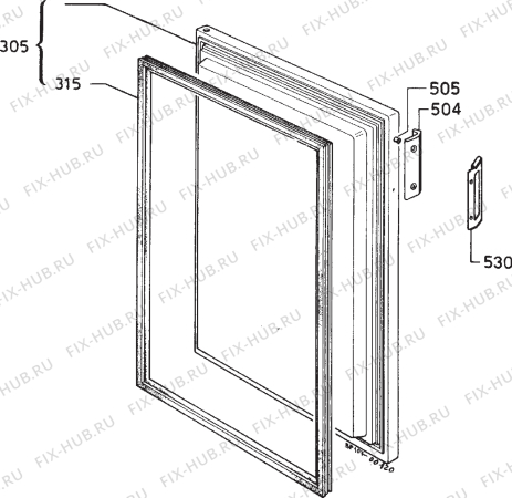 Взрыв-схема холодильника Electrolux RF471-1 - Схема узла Door 003