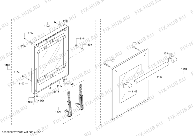 Схема №7 PRD486NLHC с изображением Шарнир для духового шкафа Bosch 00748710