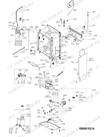 Схема №2 ADL 335 IX с изображением Разбрызгиватель (импеллер) для посудомоечной машины Whirlpool 481290508519