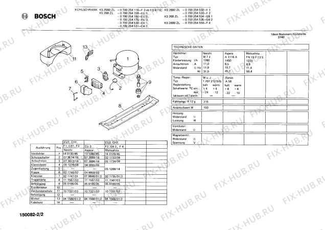 Взрыв-схема холодильника Bosch 0700254116 KS258ZL - Схема узла 02