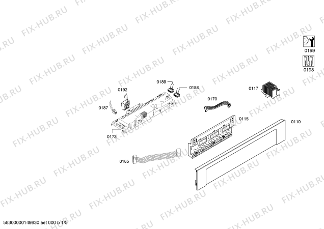 Схема №5 HBA77S651E с изображением Модуль управления для духового шкафа Bosch 00652179