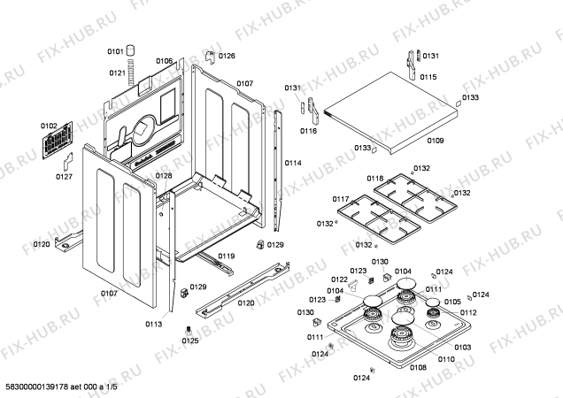 Схема №4 HSG222020R с изображением Панель управления для плиты (духовки) Bosch 00447226