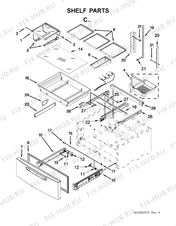 Схема №7 5MFX257AA с изображением Другое для холодильника Whirlpool 482000012360