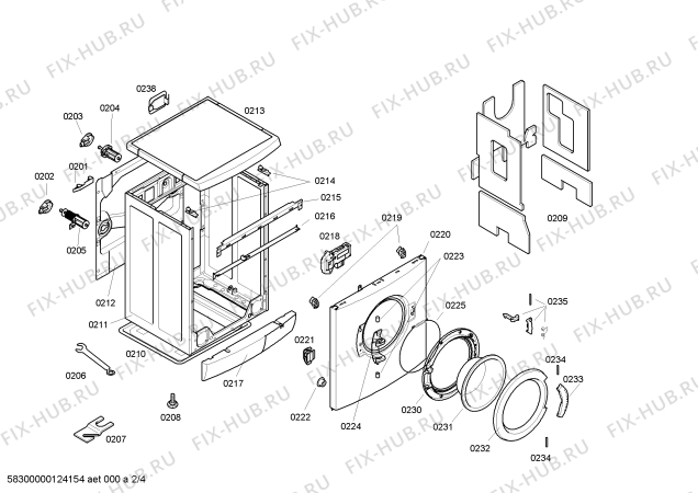 Схема №2 WM16E160NL с изображением Панель управления для стиралки Siemens 00449813