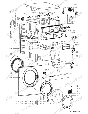 Схема №2 AWV 516/2 с изображением Декоративная панель для стиралки Whirlpool 481245211039