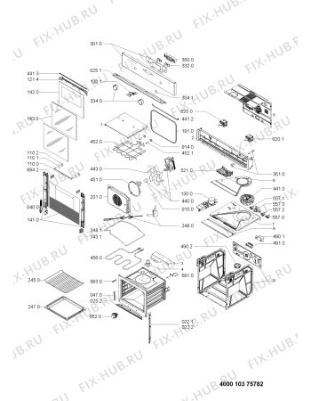 Схема №1 901.230.11 OV C31 S OVEN IK с изображением Экран для электропечи Whirlpool 481068978931