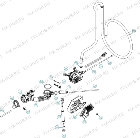 Взрыв-схема стиральной машины Asko W6903 CN   -Stainless #283690301 (339702, WM60.3) - Схема узла 02