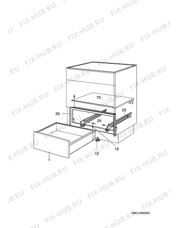 Взрыв-схема комплектующей Electrolux EKC6123 - Схема узла H10 Storage/Warming