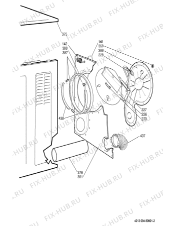 Схема №2 AWG 253 с изображением Нагревательный элемент для сушильной машины Whirlpool 481228218872