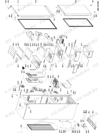 Схема №1 BSNF 8132 S с изображением Дверка для холодильника Whirlpool 481010883468