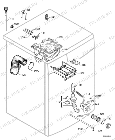 Взрыв-схема стиральной машины Zanussi ZWF3105 - Схема узла Hydraulic System 272