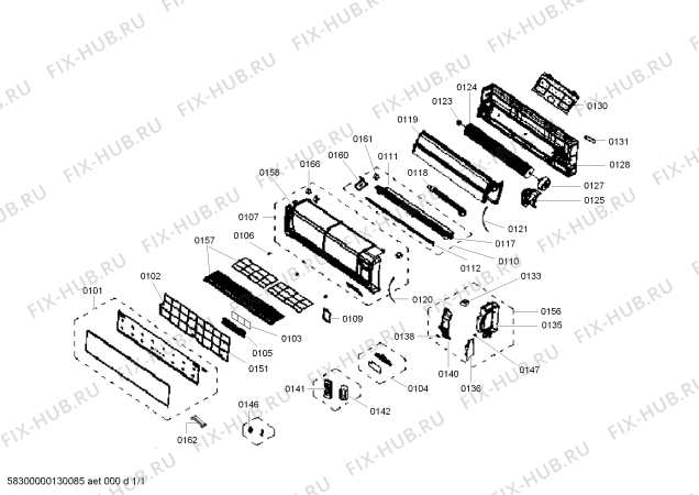 Схема №1 B1ZMI09750 с изображением Модуль материнской платы для кондиционера Bosch 12013877