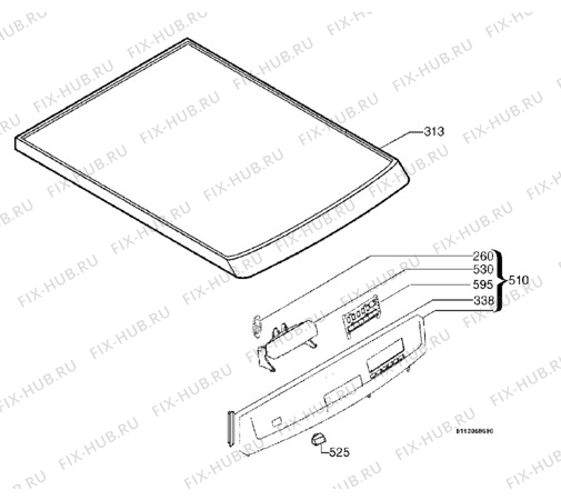 Взрыв-схема посудомоечной машины Electrolux ESF67060XR - Схема узла Command panel 037