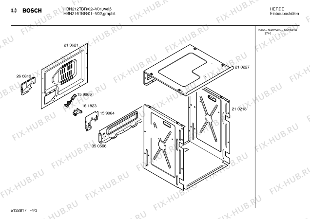 Взрыв-схема плиты (духовки) Bosch HBN216TBR - Схема узла 03