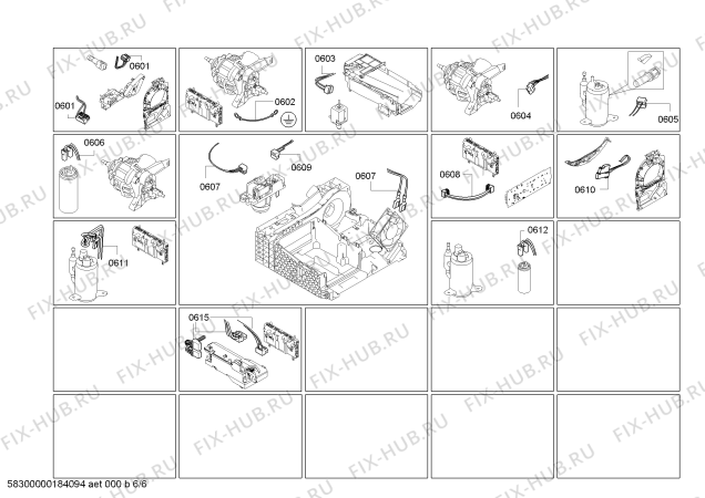 Взрыв-схема сушильной машины Bosch WTW85561TR Serie 8 SelfCleaning Condenser - Схема узла 06