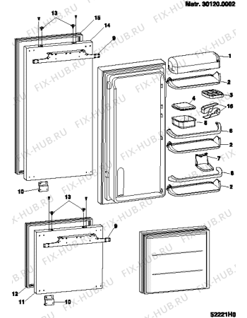 Взрыв-схема холодильника Indesit BCA353AVER600A (F027442) - Схема узла