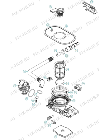 Взрыв-схема посудомоечной машины Asko D5634 ADA US   -Stainless (341612, DW90.2) - Схема узла 04