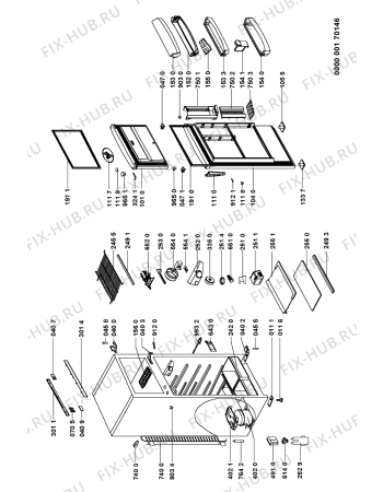 Схема №1 ARC 3720/AL с изображением Дверка для холодильника Whirlpool 481241619378