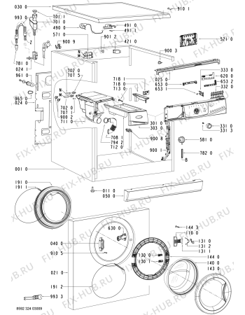 Схема №2 AWO 6146 с изображением Микромодуль для стиралки Whirlpool 480111103107