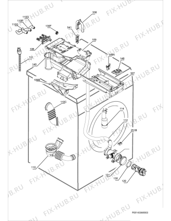 Взрыв-схема стиральной машины Electrolux WASLEEV200 - Схема узла Hydraulic System 272