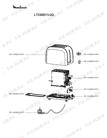 Схема №1 LT330D11/JQ с изображением Электропитание для электротостера Moulinex FS-9100021975