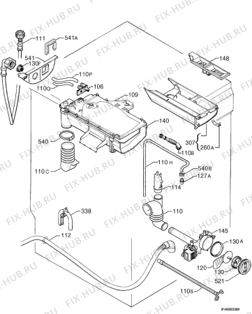 Взрыв-схема стиральной машины Zanussi IZ16S - Схема узла Hydraulic System 272