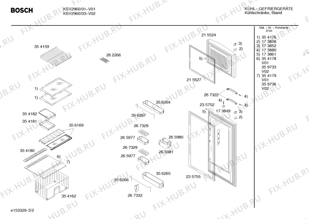 Взрыв-схема холодильника Bosch KSV2960 - Схема узла 02