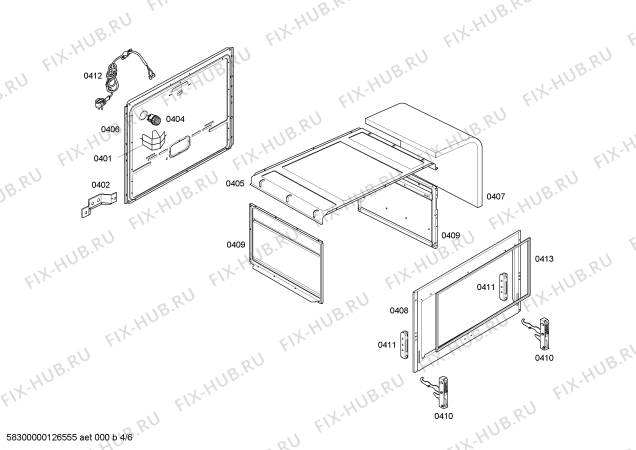 Взрыв-схема плиты (духовки) Bosch HEK14J30E9 BE 301 EMB BCO GE 127V - Схема узла 04