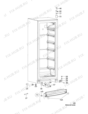 Взрыв-схема холодильника Electrolux EUF2946AOW - Схема узла C10 Cabinet