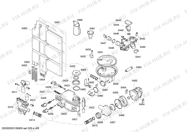 Схема №6 SE25T251II с изображением Передняя панель для посудомойки Siemens 00445363